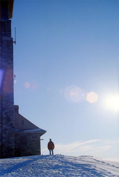 Me, against the light, Quabbin Reservoir, MA, 2000
